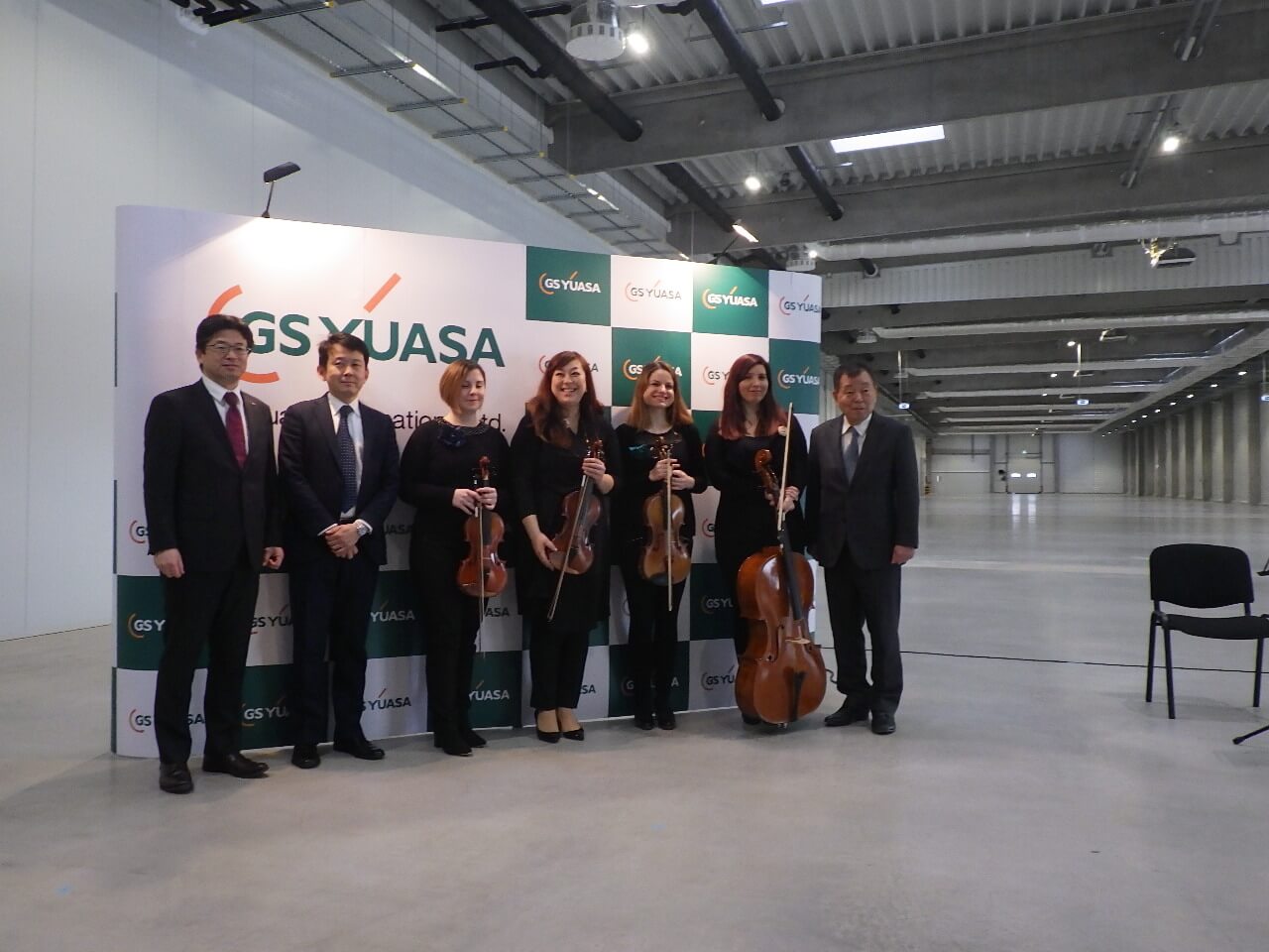 Performing at GS Yuasa opening event